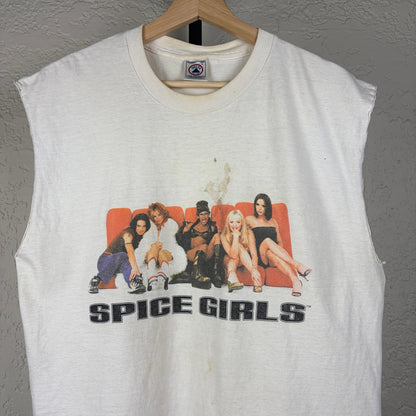 Vintage Spice Girls RARE Large Distressed Band Tank Top Shirt