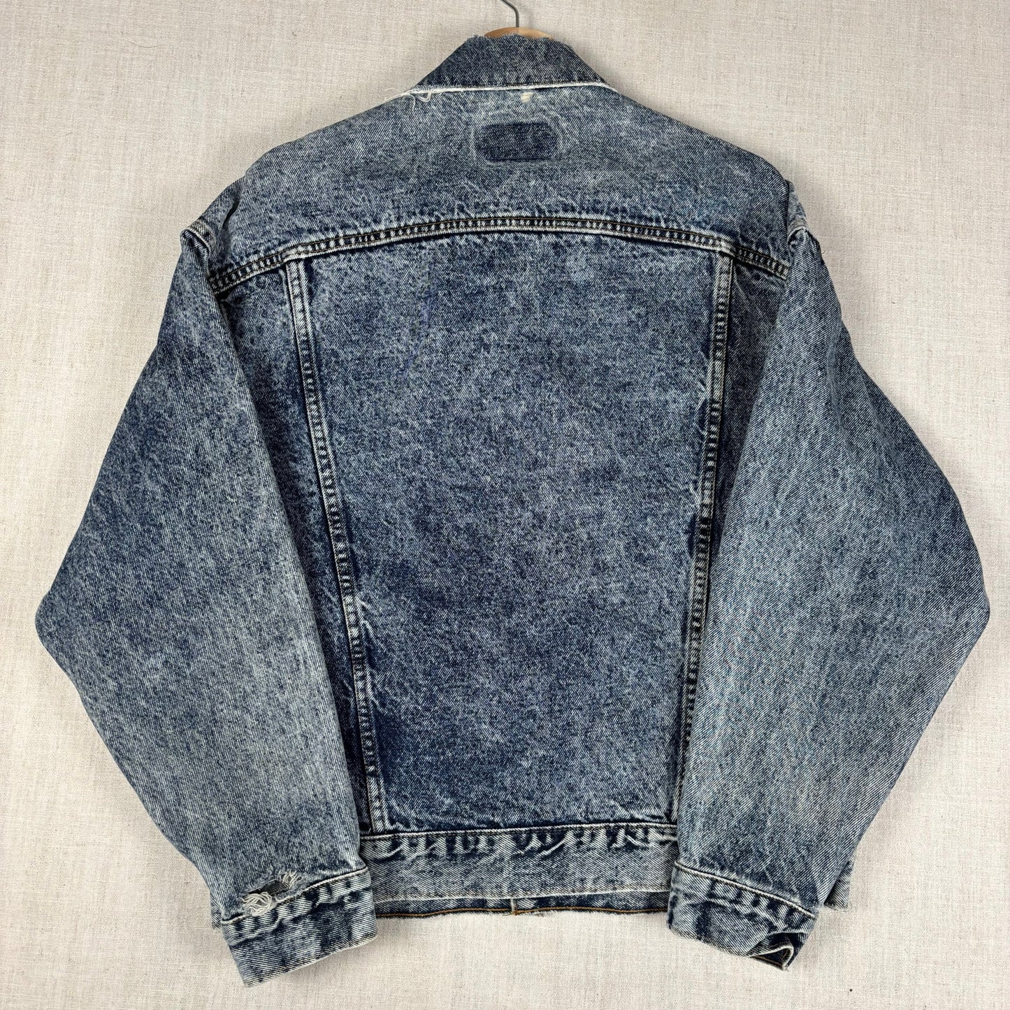 Vintage Levis 80s 70507 0227 USA Made Acid Wash Denim Medium Trucker Jacket