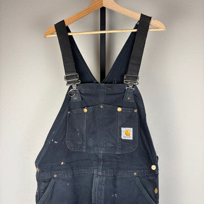 Vintage Distressed Carhartt Double Knee Overalls Bibs 38x28