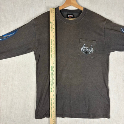 Vintage Harley Davidson Tribal Flame Longsleeve Medium Biker Shirt