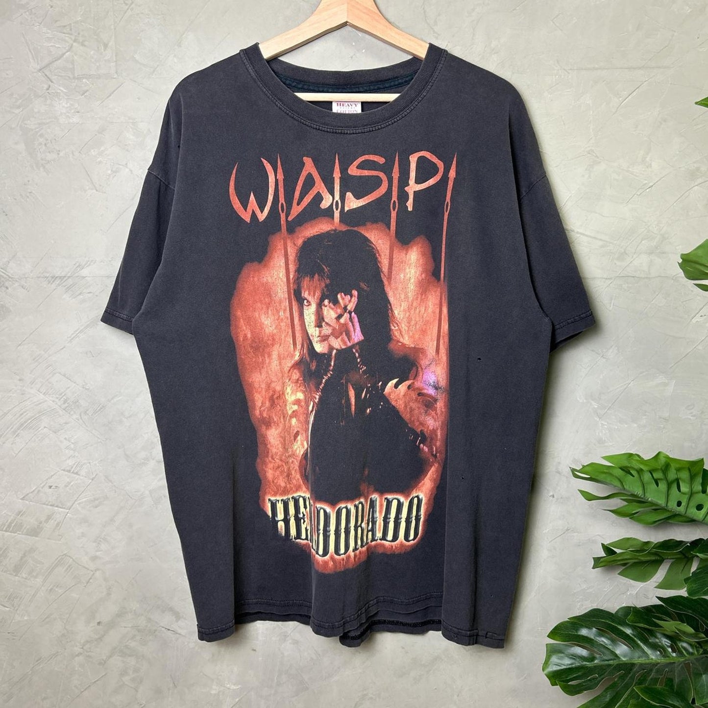 WASP Helldorado World Domination Faded Tee XL 90s