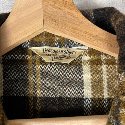 Vintage Mohair Deacon Brothers Wool Plaid Button Up Flannel Large