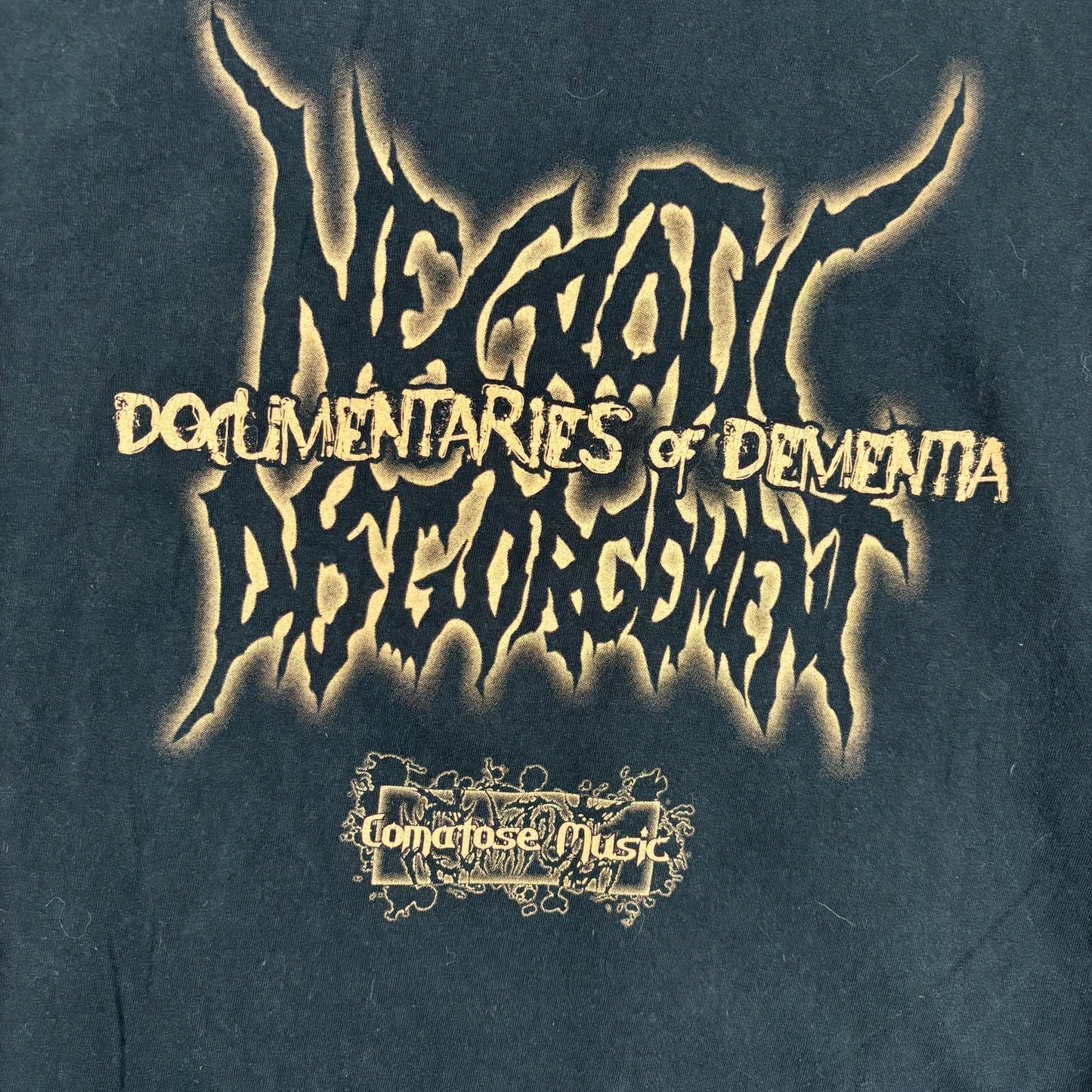 Brutaldeath Metal Necrotic Disgorgement Documentaries of Dementia XL Band Tee