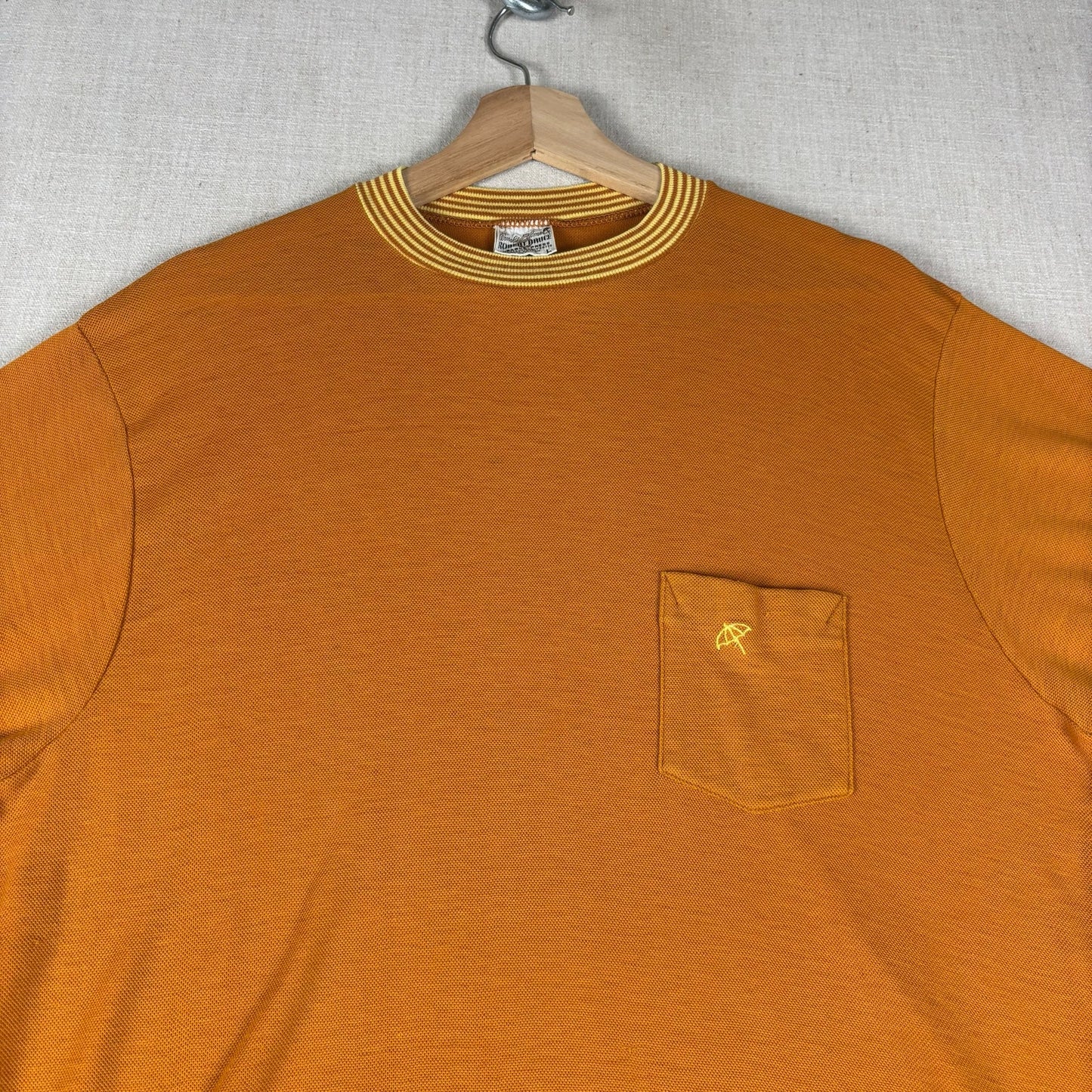 Vintage Arnold Palmer Robert Bruce 1960s Shirt Golf Ringer Striped Mock Neck SzL