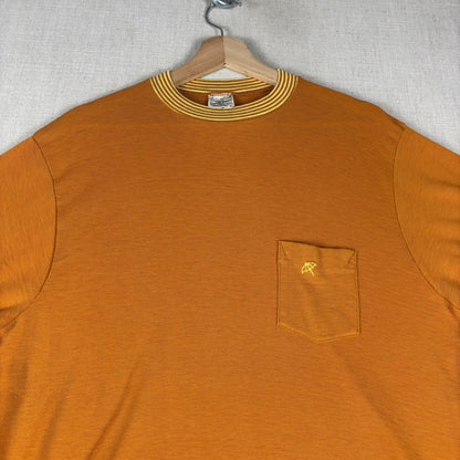 Vintage Arnold Palmer Robert Bruce 1960s Shirt Golf Ringer Striped Mock Neck SzL