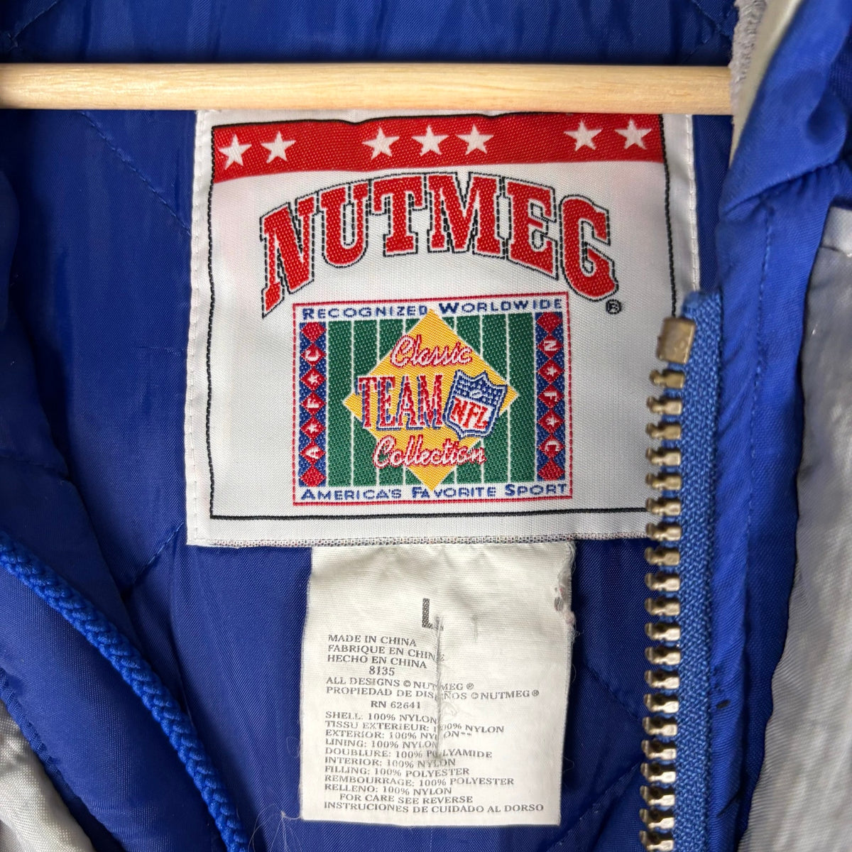 Vintage Indianapolis Colts Nutmeg Classic Puffer Jacket Large