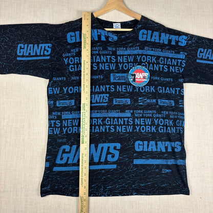 Vintage Salem Sportswear New York Giants NFL AOP XL Tee