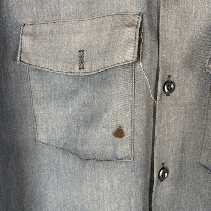 Dickies Crazy Unique Sun Faded Distressed Medium Workwear Button Up