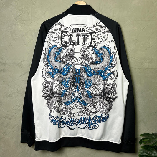 Y2K MMA Elite Double Snake Flame Large Track Suit Warm Up Jacket