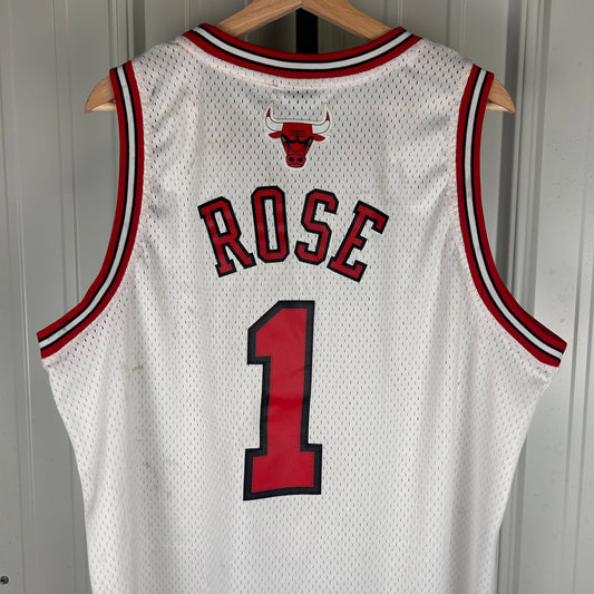 Derrick Rose Rookie 2009 Chicago Bulls Adidas Swingman XL +2 Length Sewn Jersey
