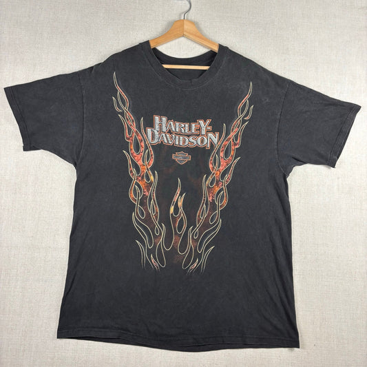 Vintage Harley Davidson V Flame 1998 Rare Biker Tee XL