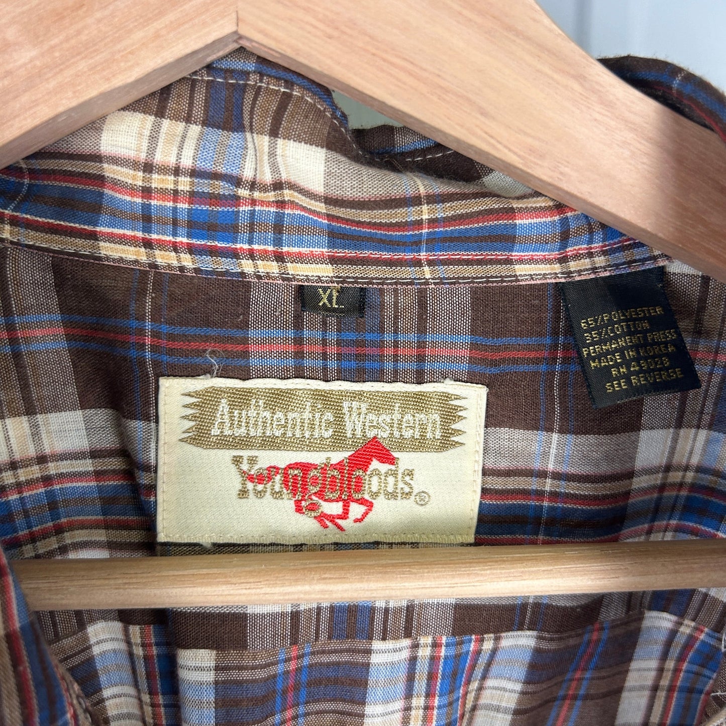 Youngbloods Authentic Western Cowboy XL Pearl Snap Button Up