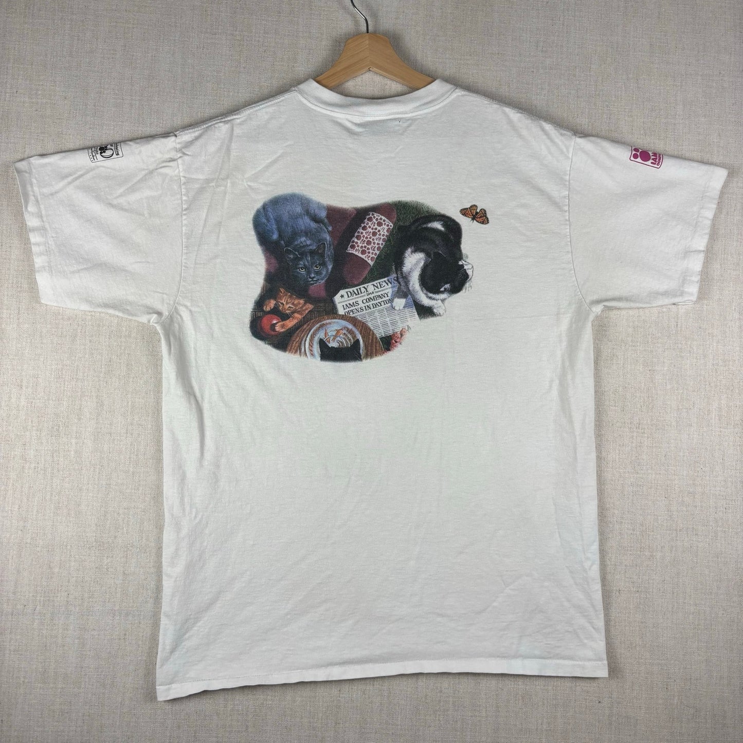 Vintage Iams Company Cats Shirt RARE 50th Anniversary 1996 XL