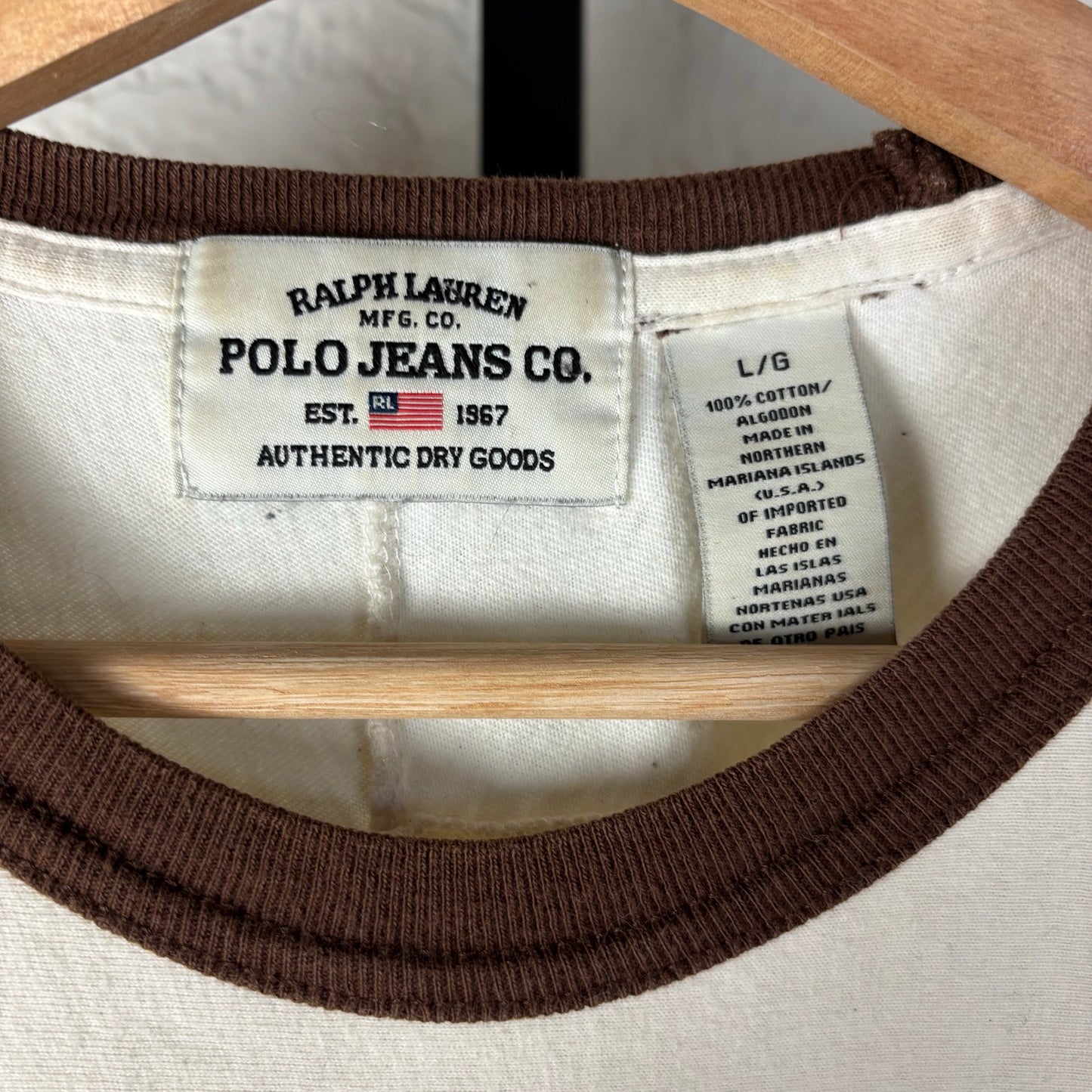 Polo Ralph Lauren Jeans Co. 1967 Boxy Large Two Tone Shirt