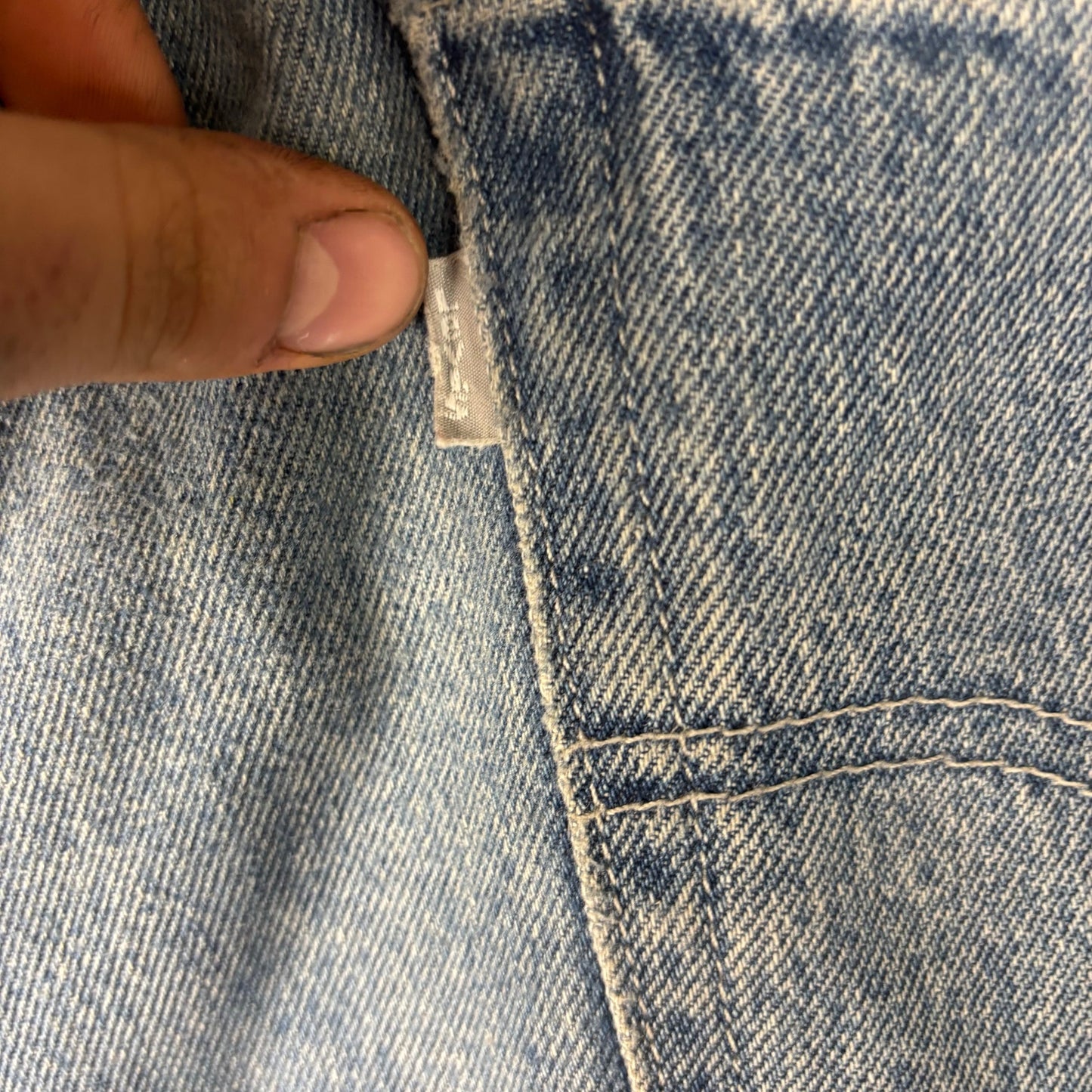 Vintage Levis Silvertab Loose Custom Wide Leg Baggy Two Tone Sz 35 Denim Jeans