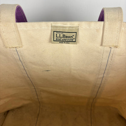 Vintage LL Bean "Nana" Purple Boat and Tote Sz Large Made in USA Cotton Bag