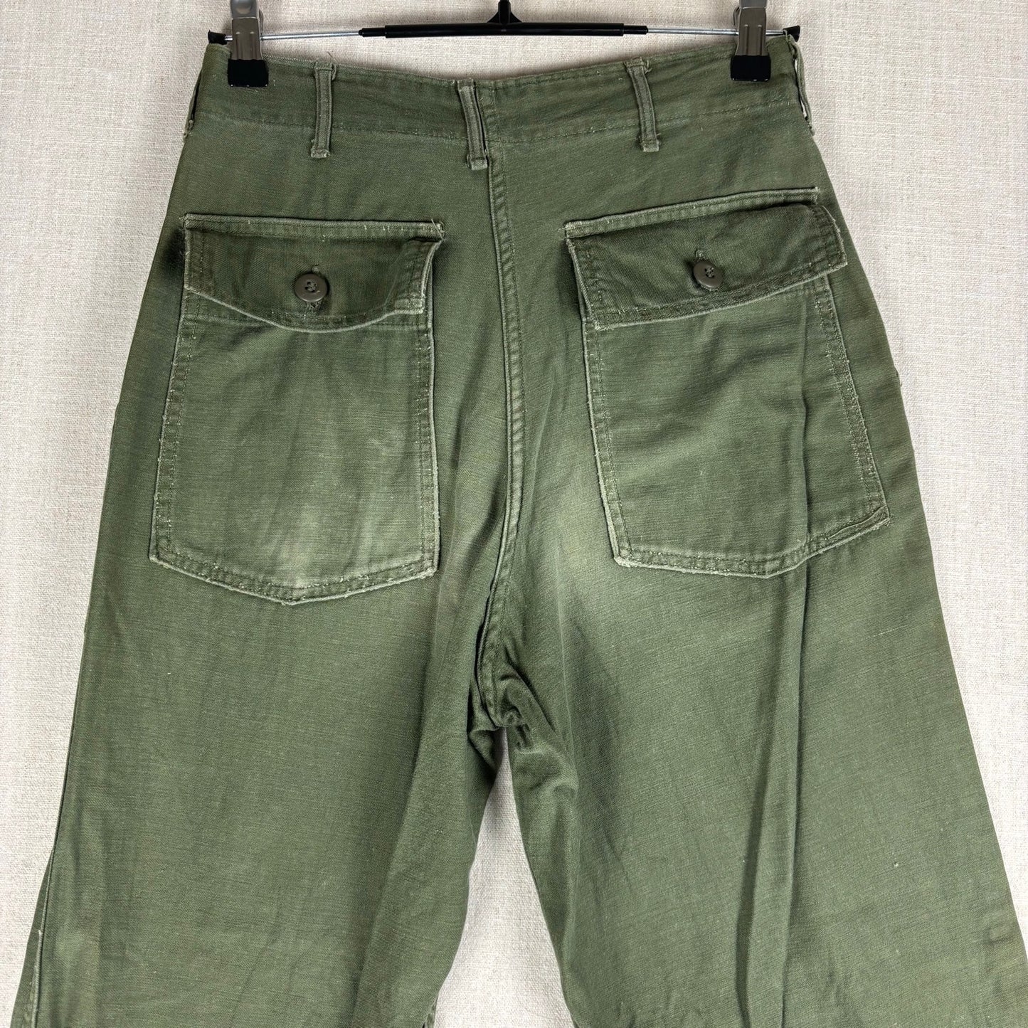 Vintage 1960s Military OG 107 Sateen Baker Cotton Pants Trousers 30x33