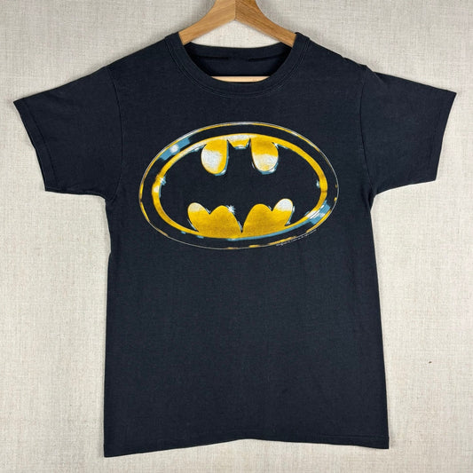 Vintage Batman Movie 1989 Chrome Bat Logo Small Promo Shirt