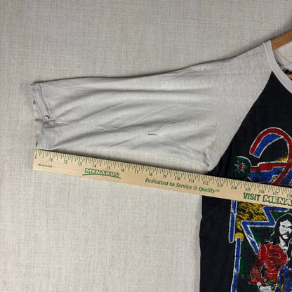 Vintage Foghat Pat Travers 70s Concert Drug Distressed Small Raglan Shirt
