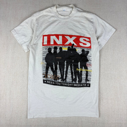 Vintage INXS 1988 Kick Tour Australian Rock Band Small Tee
