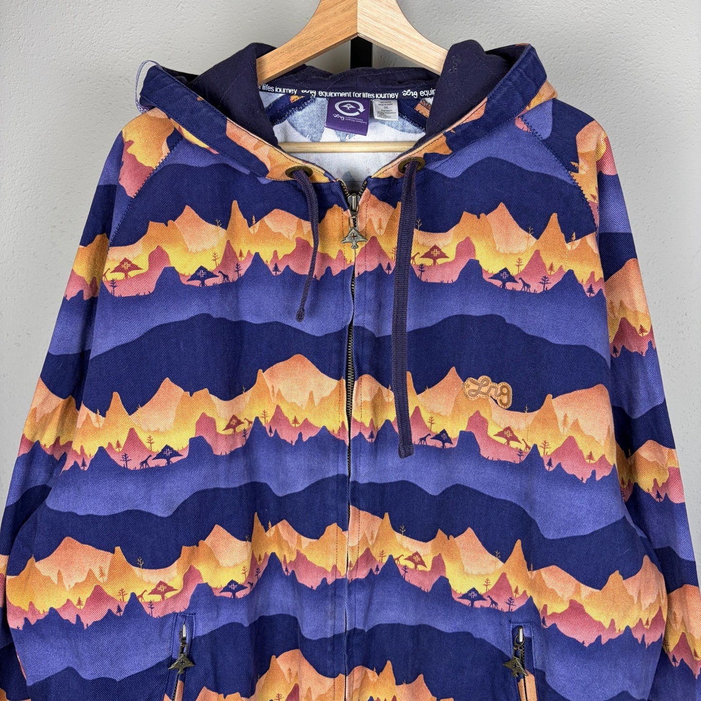 LRG Light Canvas Y2K AOP Mountain Landscape 3XL Hoodie