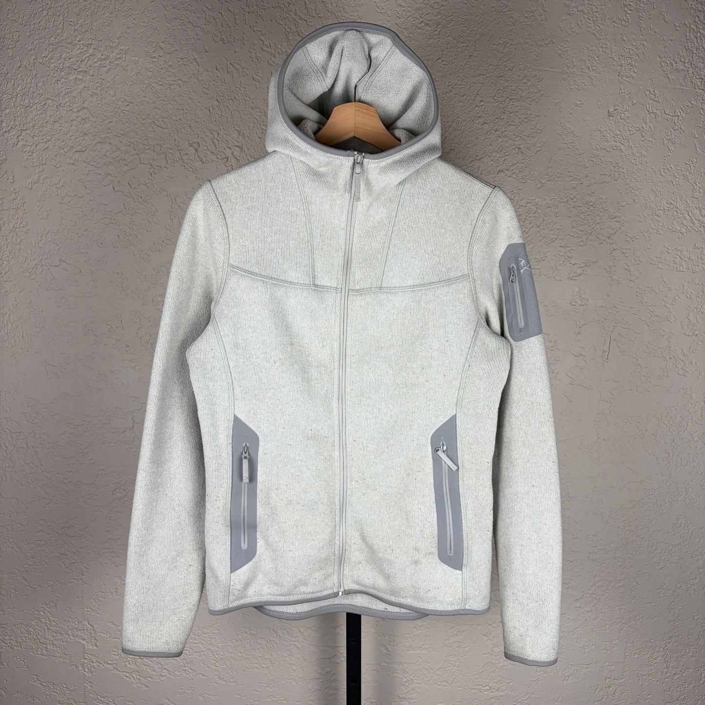 Arc’ Teryx Knit Sport Hiking Womens Medium Hoodie Zip Up Sweater