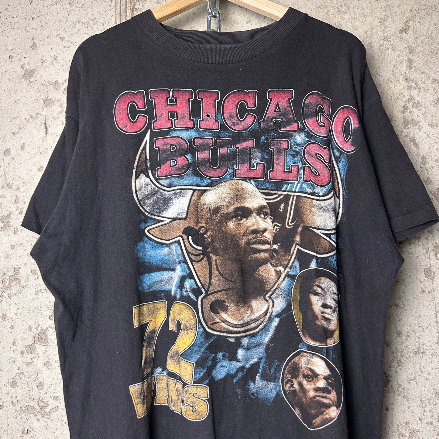 Chicago Bulls Rap Tee 1996 Michael Jordan Big Three World Championship XXL Shirt