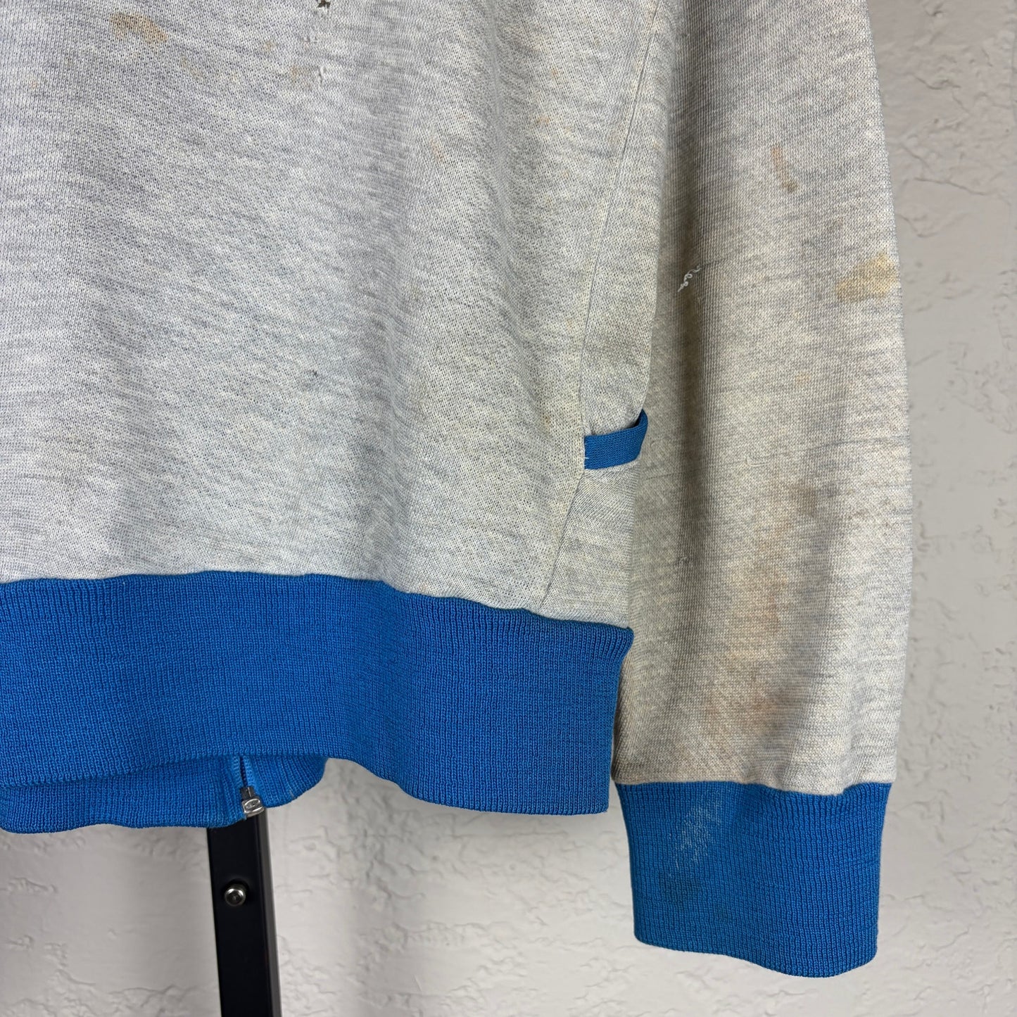 Vintage 1970s Nike Orange Swoosh Small Distressed Tracksuit Jacket