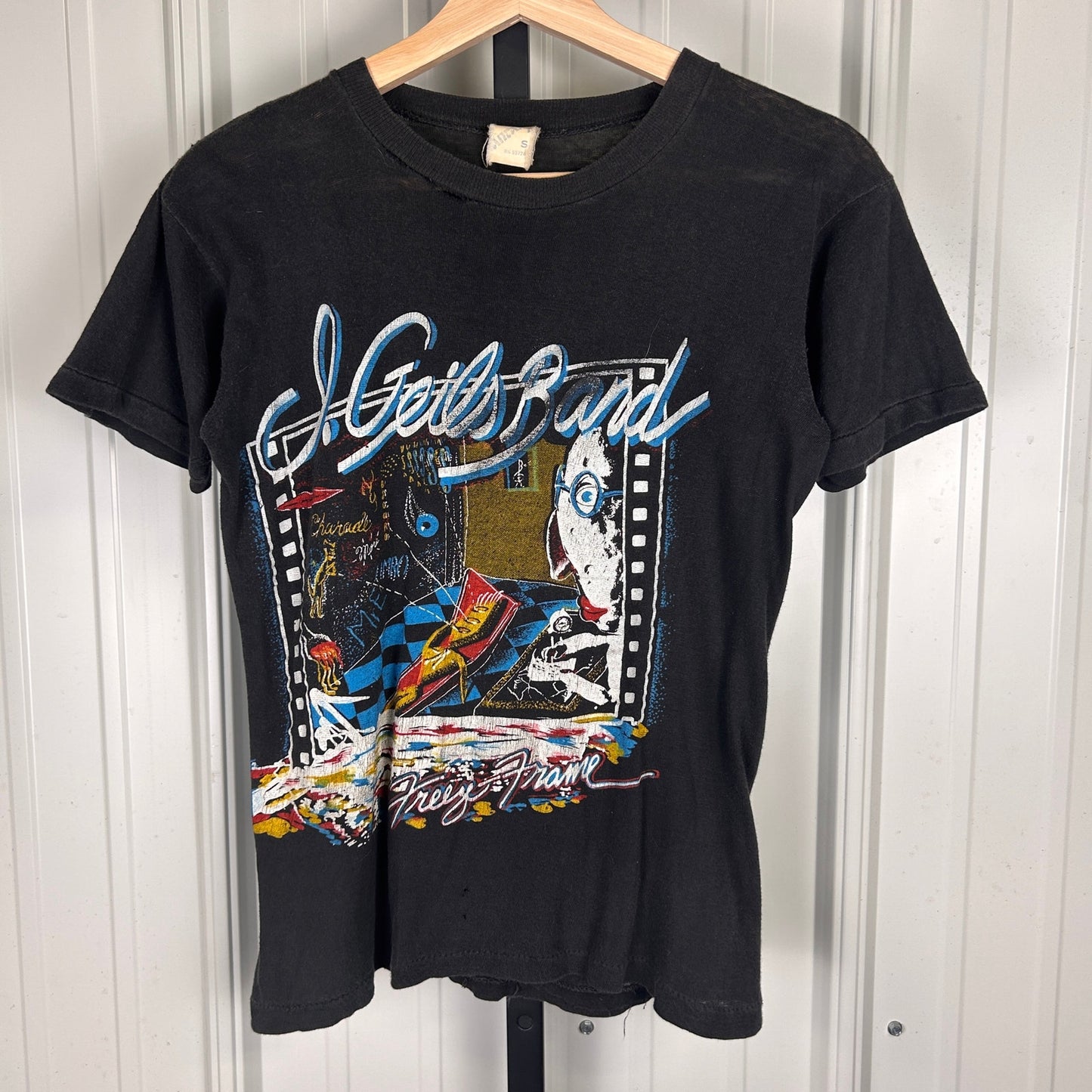 J Geils Band 1981 Freeze Frame Vintage Concert Small Distressed Shirt