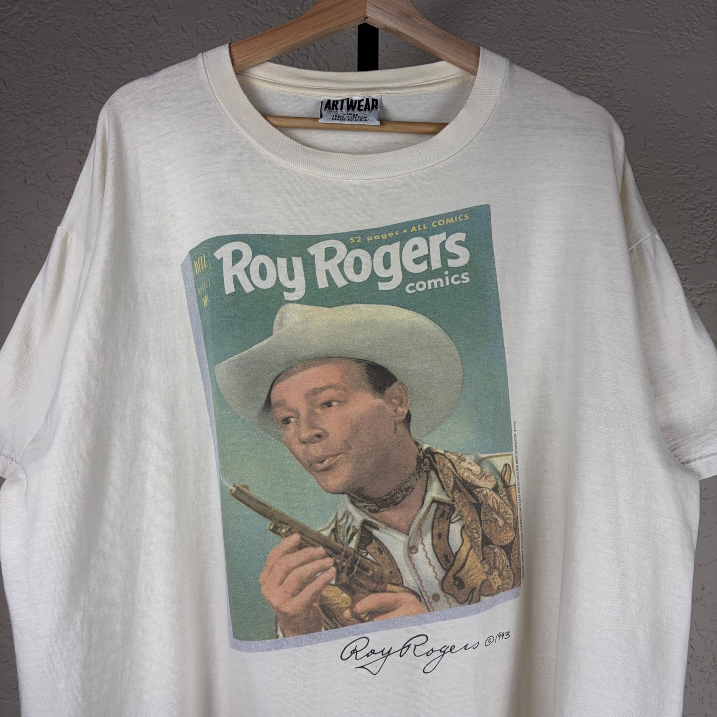 Roy Rogers Comics 1993 Vintage Cowboy XL Artwear Graphic Tee