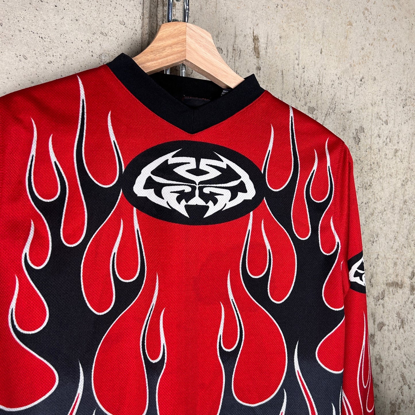 Youth S CRAZY Y2K MTX Motocross Racing Flame AOP Longsleeve