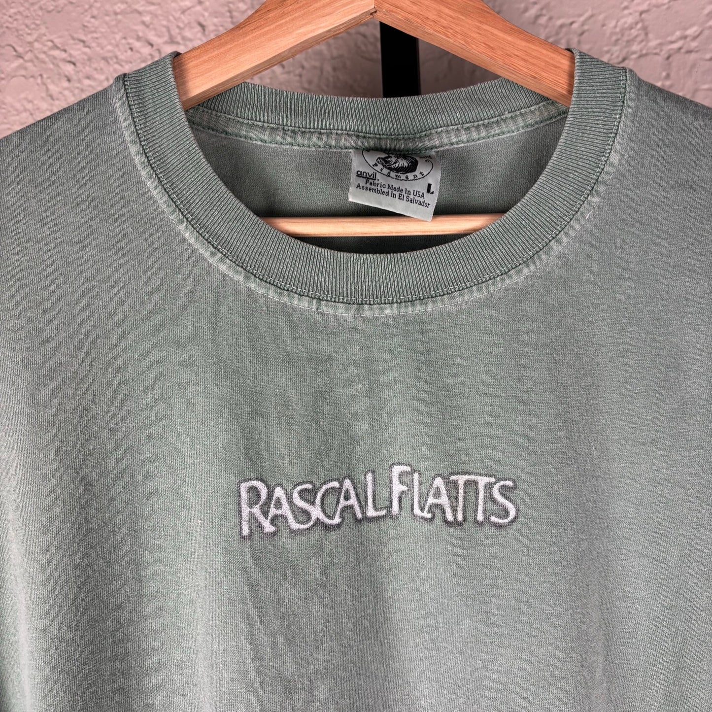 Rascal Flatts Y2K Tour Concert Merch Sage Green Large Longsleeve