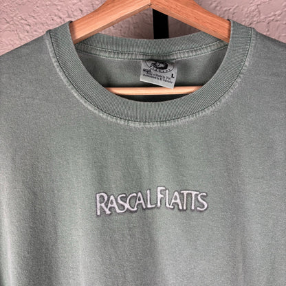 Rascal Flatts Y2K Tour Concert Merch Sage Green Large Longsleeve