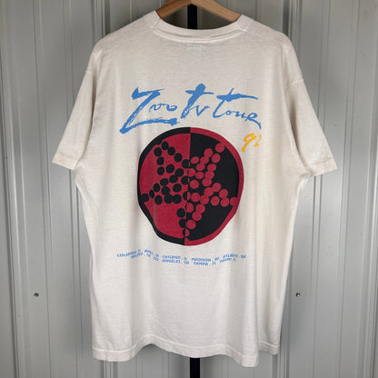 U2 Zoo TV Vintage 1992 Achtung Baby Tour XL Band Tee