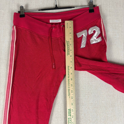 Y2K Velour Hot Pink Low Rise Track Suit 2Pc Set Ecko Red #72 Varsity Style M/L