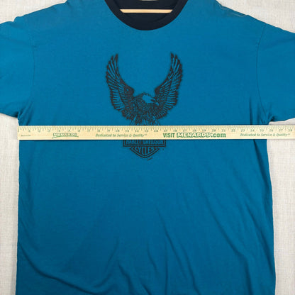 Vintage Harley Davidson 1999 Reversible Eagle Spell Out XXL Shirt