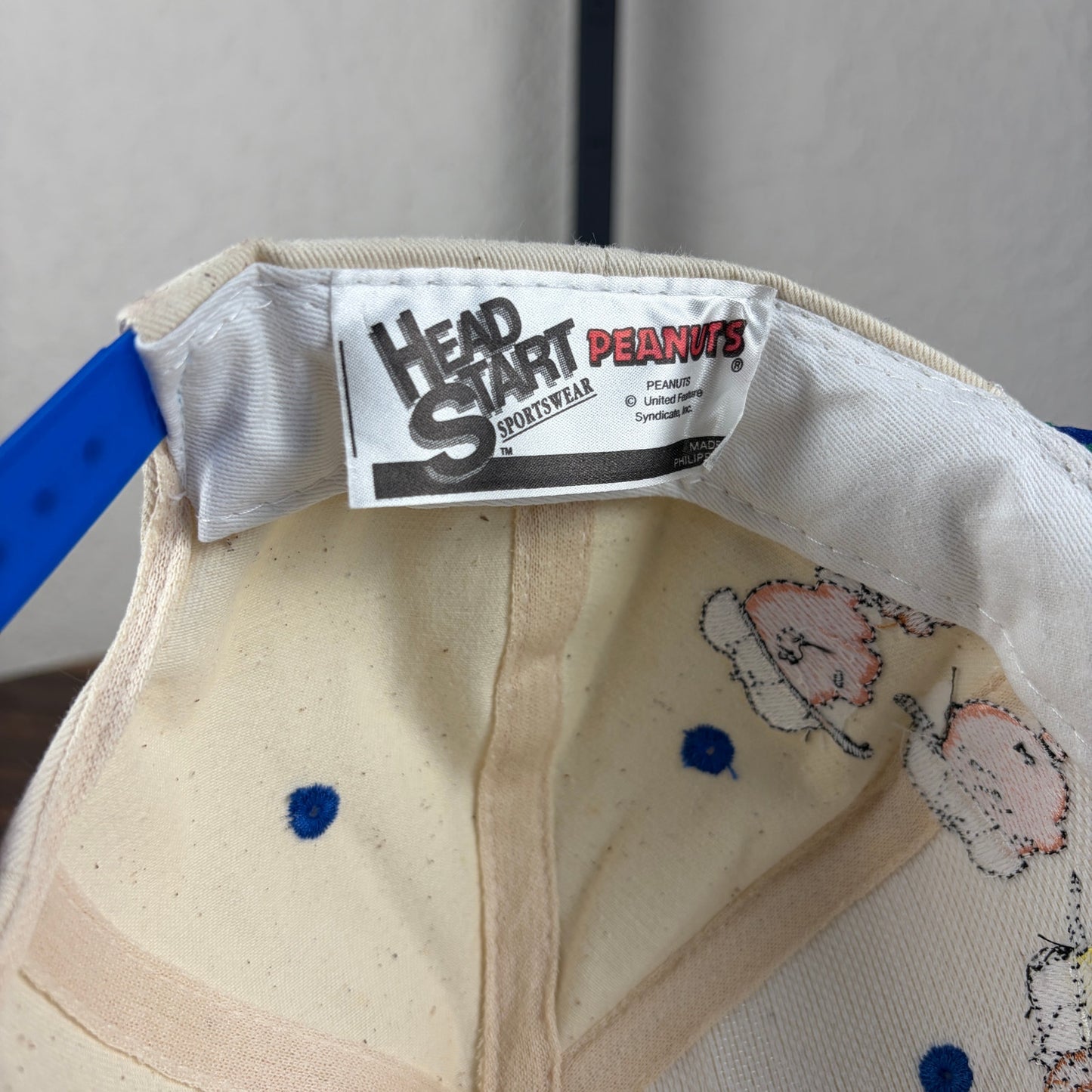 Peanuts NWT Headtoons Snoopy Characters Embroidered 90s Snapback Hat