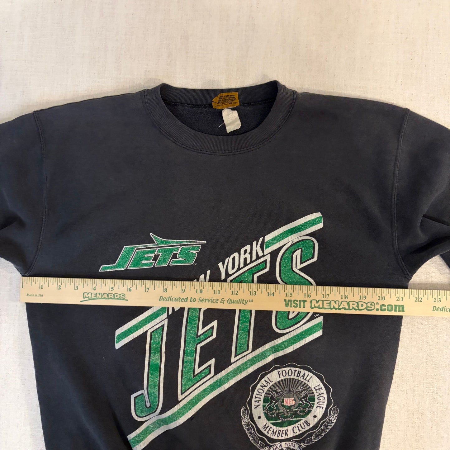 Vintage New York Jets Nutmeg NFL Medium Faded Crewneck