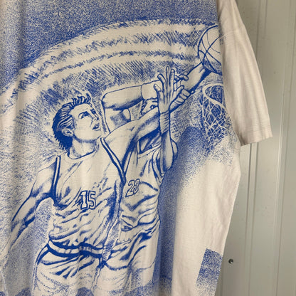 Georgetown Hoyas Vintage AOP NCAA Basketball Graphic XXL Shirt