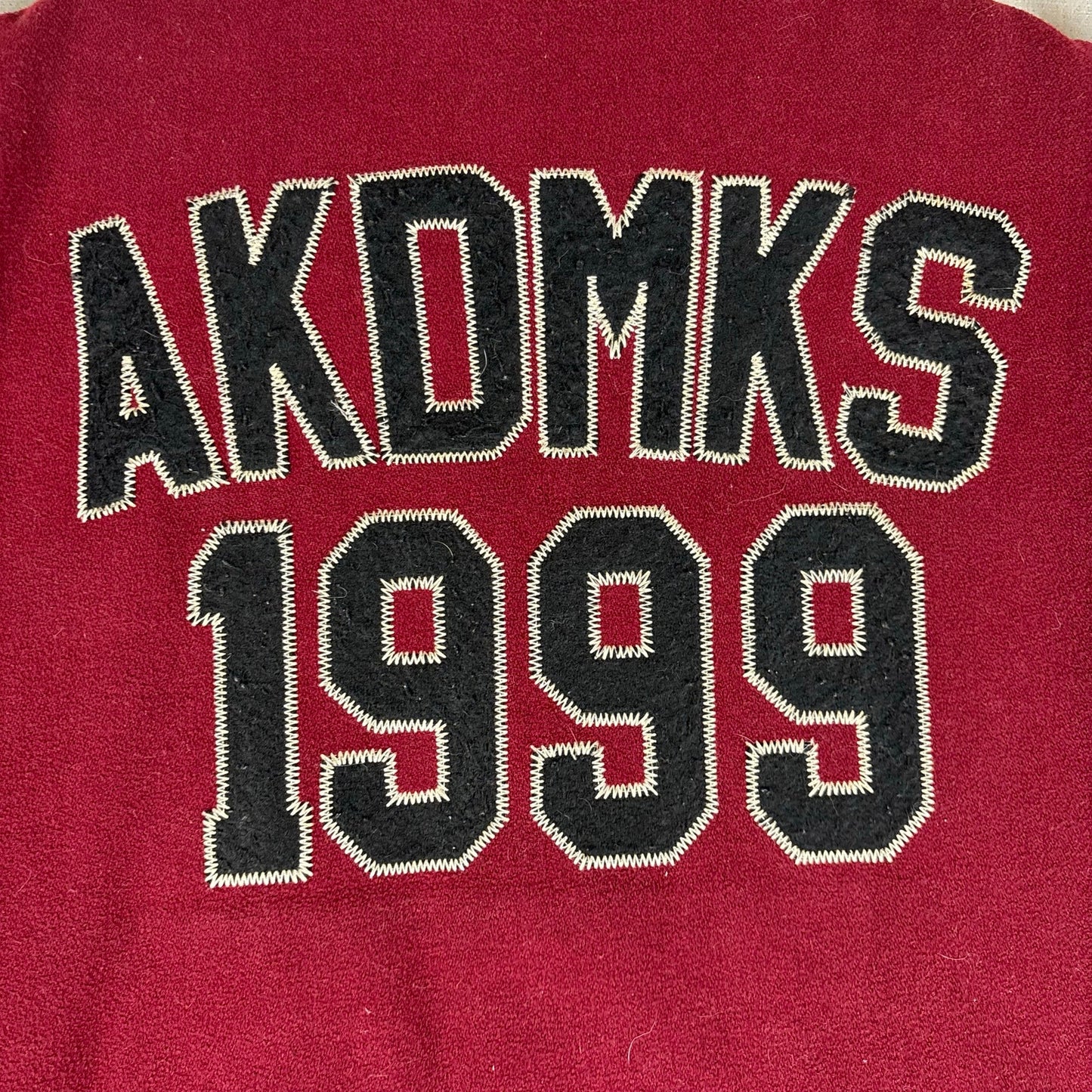 Akademiks Varsity Y2K 1999 Two Tone Embroidered Bomber Jacket XL
