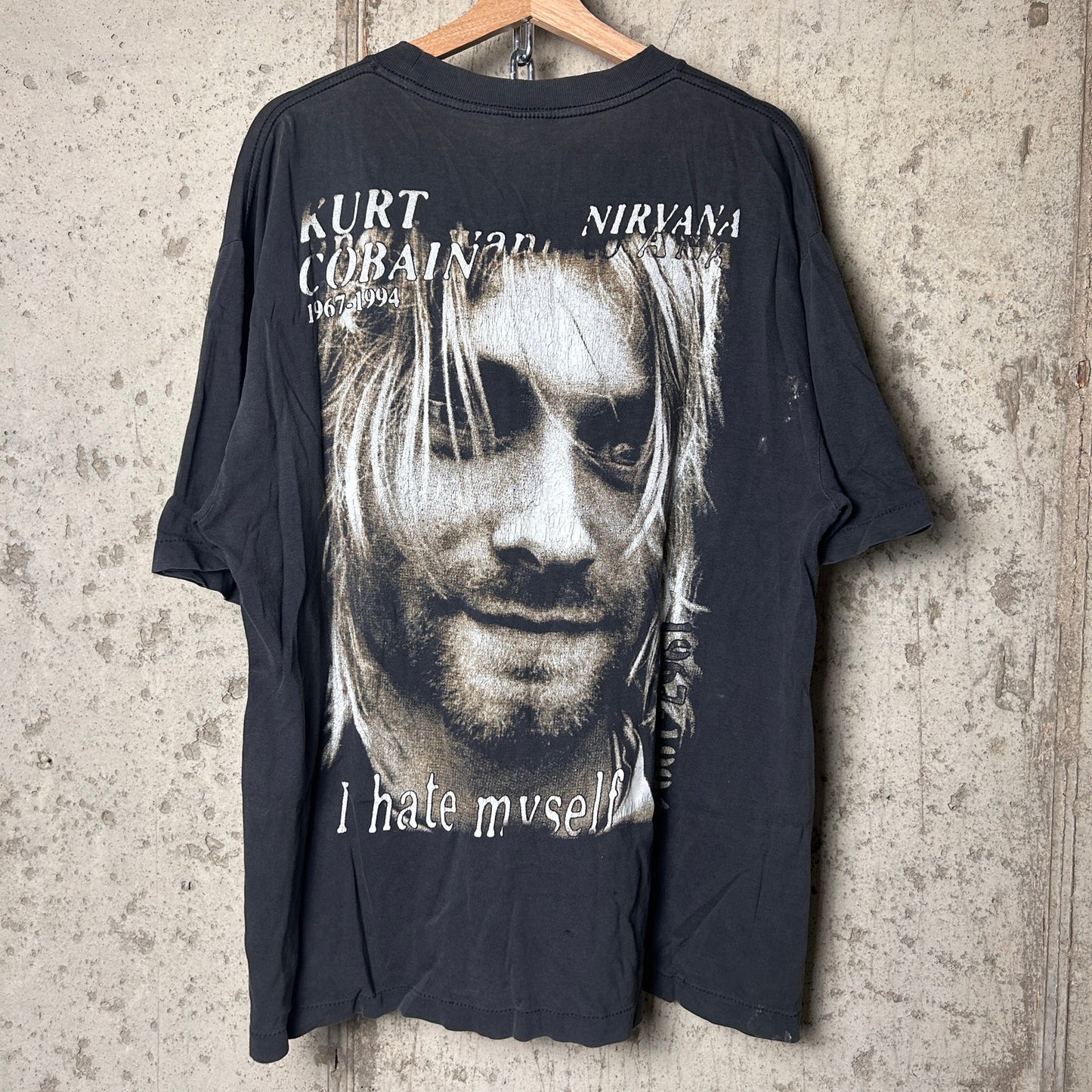 Kurt Cobain RARE 1994 Memorial Nirvana "I Hate Myself" XL Single Stitch Tee