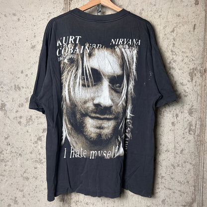 Kurt Cobain RARE 1994 Memorial Nirvana "I Hate Myself" XL Single Stitch Tee