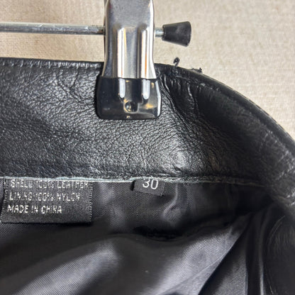 Vintage Leather Pants Intro Sz 30 Lined Biker Black