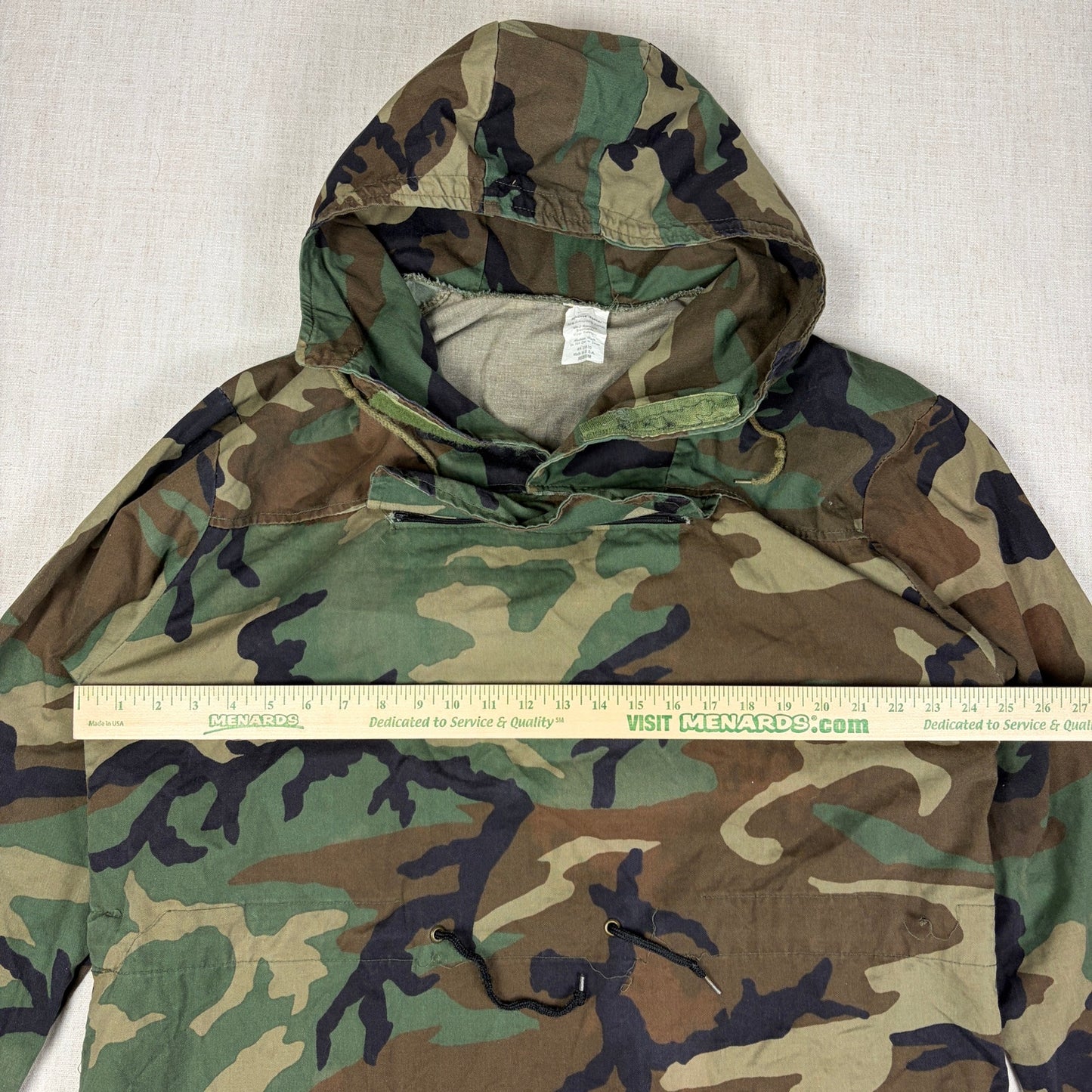 Vintage Military Pullover Parka Army Camo Medium Jacket