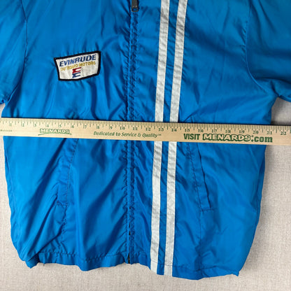 Vintage Evinrude Outboard Motors Louisville Racing Striped Windbreaker Medium