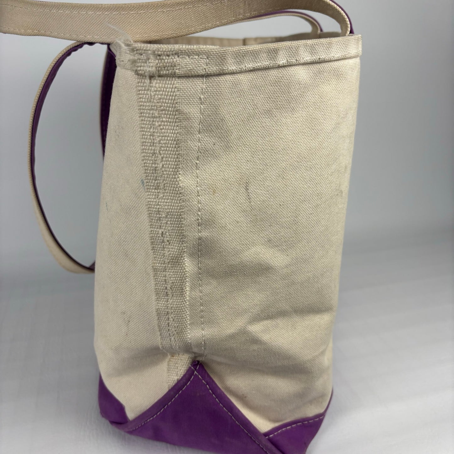 Vintage LL Bean "Nana" Purple Boat and Tote Sz Large Made in USA Cotton Bag