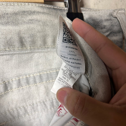 True Religion World Tour Kiss Of Death Wash 33" Cotton Straight Fit Jeans