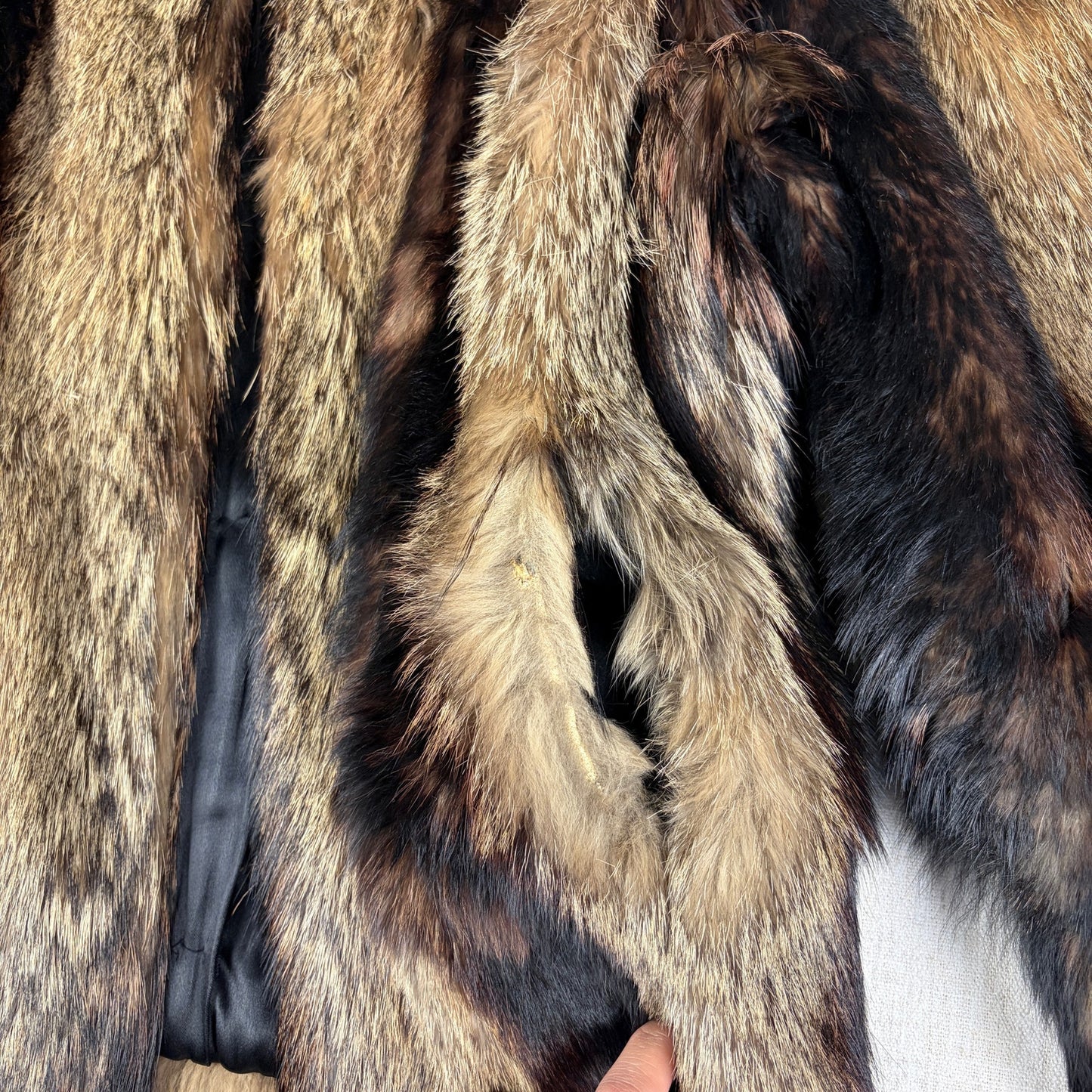 Vintage Raccoon Real Fur Beautiful Handmade Small Jacket