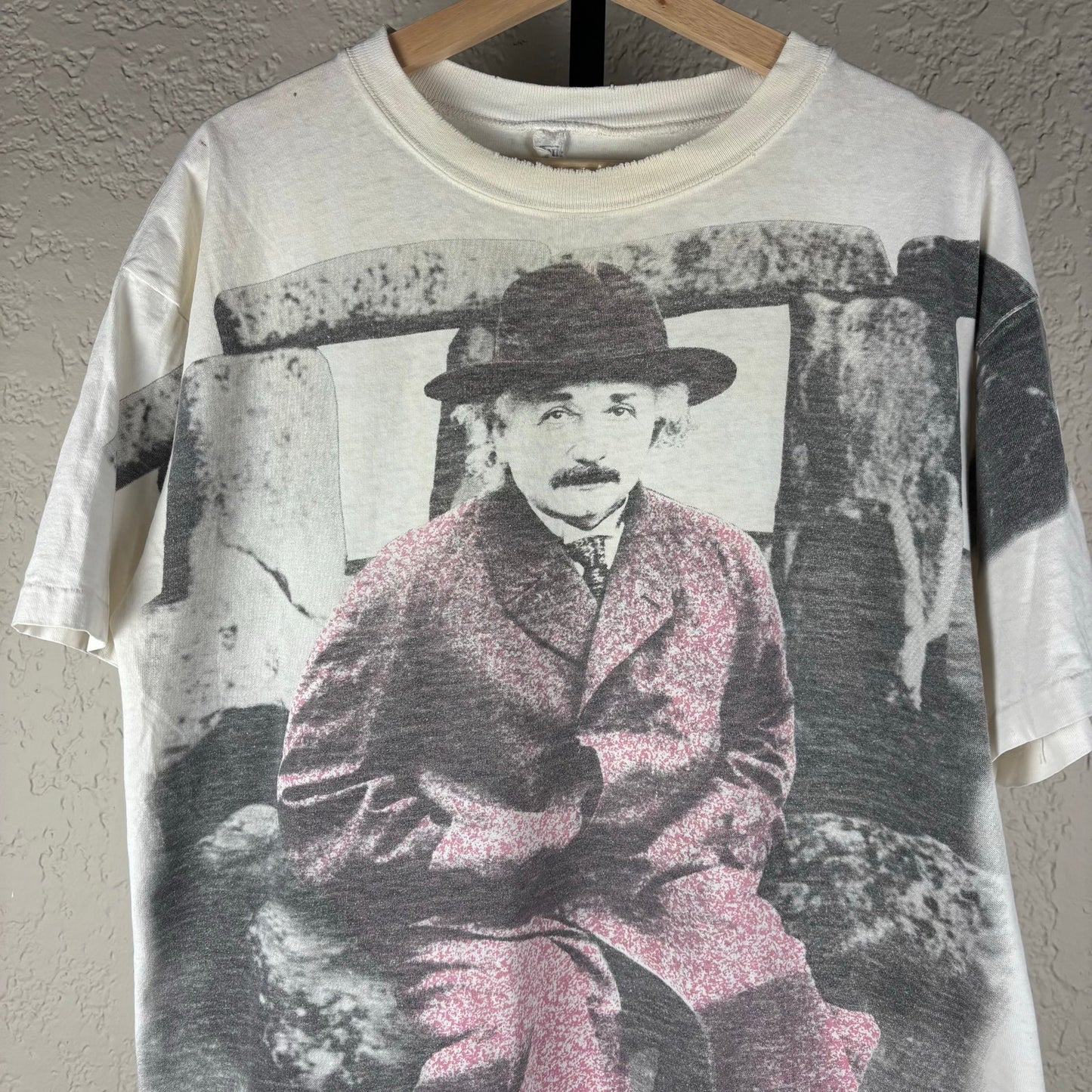 MC Escher Style Andazia Albert Einstein Stonehenge AOP XL Tee