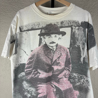 MC Escher Style Andazia Albert Einstein Stonehenge AOP XL Tee